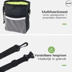 Malony Beloningstasje Voor Honden - Beloningszakje - Poepzakjes Dispenser - Verstelbare Riem - Nylon - Zwart 22 Malony Beloningstasje Voor Honden - Beloningszakje - Poepzakjes Dispenser - Verstelbare Riem - Nylon - Zwart -Dieren Product Winkel 1200x1200 3820