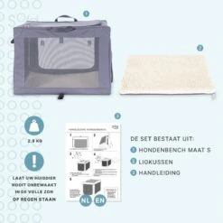 Hondenbench Opvouwbaar - Autobench Hond - Reisbench - Transportbox - Max Gewicht Hond 12 Kg - Grijs - 61x46x43 Cm 13 Hondenbench Opvouwbaar - Autobench Hond - Reisbench - Transportbox - Max Gewicht Hond 12 Kg - Grijs - 61x46x43 Cm -Dieren Product Winkel 1200x1200 3857