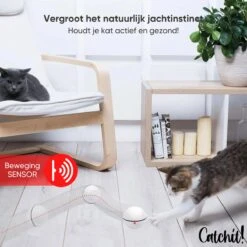 Catchit!® Interactieve Zelfrollende Bal Katten - Kattenspeeltjes - Inclusief USB Kabel En Staartjes - Kattenspeelgoed - Smart - Grijs -Dieren Product Winkel 1200x1200 446