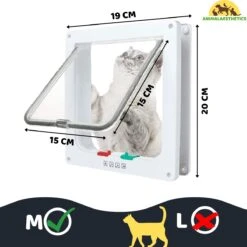 AnimalAesthetics® Kattenluik - Wit- M - Voor Middelgrote & Kleine Katten - Incl. Montageset En Handleiding 10 AnimalAesthetics® Kattenluik - Wit- M - Voor Middelgrote & Kleine Katten - Incl. Montageset En Handleiding -Dieren Product Winkel 1200x1200 512