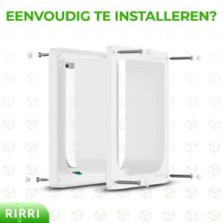 Rirri Kattenluik Met Tunnel - 4 Vergrendelingsstanden - Weerbestendig - Binnen En Buiten - Grote Kat - Maat L - Wit - 25,5 X 23.5 Cm -Dieren Product Winkel 1200x1200 546