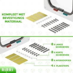 Rirri Kattenluik Met Tunnel - 4 Vergrendelingsstanden - Weerbestendig - Binnen En Buiten - Grote Kat - Maat L - Wit - 25,5 X 23.5 Cm -Dieren Product Winkel 1200x1200 548