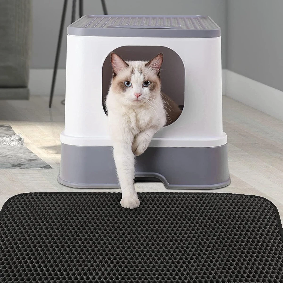 Nixnix - Kattenbakmat - 40 X 50 Cm - Waterdicht - Dubbele Laag - Honingraatstructuur - Uitloopmat - Placemat Kat - Schoonloopmat Kattenbak - Kattenbak Accessoires - Katten Grit Opvanger - Katten Mat 1 Nixnix - Kattenbakmat - 40 X 50 Cm - Waterdicht - Dubbele Laag - Honingraatstructuur - Uitloopmat - Placemat Kat - Schoonloopmat Kattenbak - Kattenbak Accessoires - Katten Grit Opvanger - Katten Mat