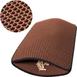 IGOODS - Kattenbakmat Met Filter - 45 X 60 - Waterdicht - Dubbele Laag - Bruin