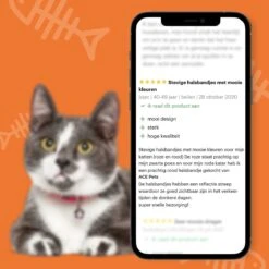 ACE Pets Reflecterende Kattenhalsband Met Veiligheidssluiting – Halsband Kat & Kitten - Met Adreskoker - Kittenhalsband & Kattenbandje Met Belletje - Geschikt Voor Apple Airtag - Zwart -Dieren Product Winkel 1200x1200 729