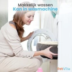 Petville Kattenmand - 50 Cm - Wasbaar - Donut - Waterbestendig - Grijs -Dieren Product Winkel 1200x1200 818