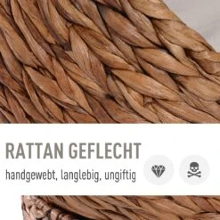 PawHut Kattenmand Rotan Kattennest Kattenbed Met Kussen Huisdierbed Bruin D30-104 -Dieren Product Winkel 1200x1200 845