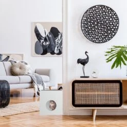 Relaxdays Kattenbak Ombouw - Met Zitkussen - Kattenhuis Wit - Kattenmeubel - Kattenkast -Dieren Product Winkel 1200x1200 860