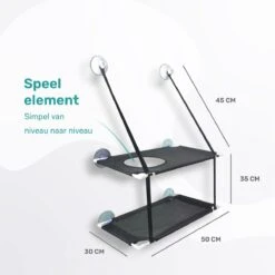 Raamhangmat - Dubbellaags - Met Zuignappen - 20kg Draag Gewicht - Kattenhangmat - Hangmat Kat - Kattenbed - Kattenkussen - Kattenbank - Kattenmand - Raam - Kattenhangmat Raam - Zwart - Radiator -Dieren Product Winkel 1200x1200 905