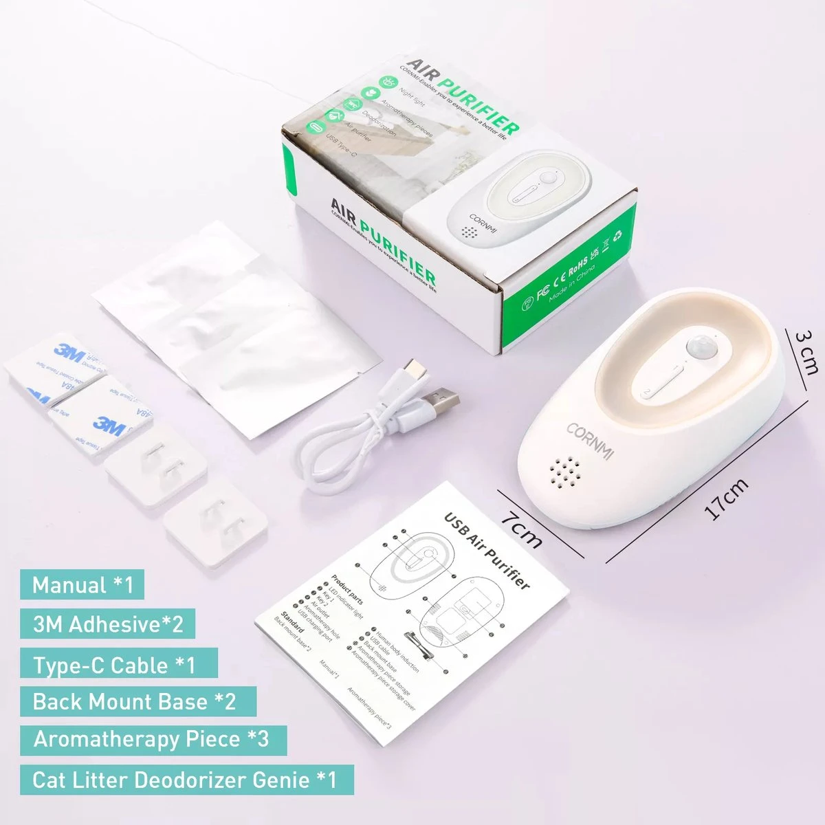 DVL Products Cornmi Kattengeurverwijderaar - Kattenbak Geurverdrijver - Met Ozon & Aromatherapie - Oplaadbaar En Infraroodsensor - Nachtlicht Optie - Duurzaam - Ledverlichting - Honden & Katten Geurverdrijver 5 DVL Products Cornmi Kattengeurverwijderaar - Kattenbak Geurverdrijver - Met Ozon & Aromatherapie - Oplaadbaar En Infraroodsensor - Nachtlicht Optie - Duurzaam - Ledverlichting - Honden & Katten Geurverdrijver - Afbeelding 5