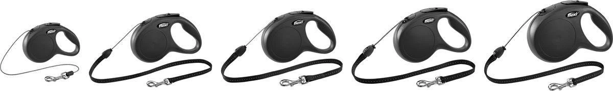 Flexi New Classic Koord - Hondenriem - Zwart - S - 8 M - (<12 Kg) 5 Flexi New Classic Koord - Hondenriem - Zwart - S - 8 M - (<12 Kg) - Afbeelding 5