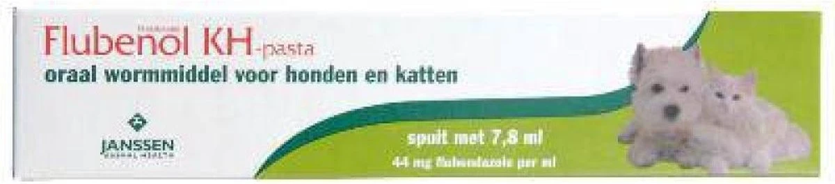 Janssen Flubenol Pasta Hond/kat - 1 St à 7,5 Ml 1 Janssen Flubenol Pasta Hond/kat - 1 St à 7,5 Ml