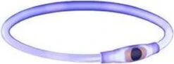 Trixie Halsband Usb Flash Light Lichtgevend Oplaadbaar Tpu Blauw - 40X0.8 CM -Dieren Product Winkel 1200x442