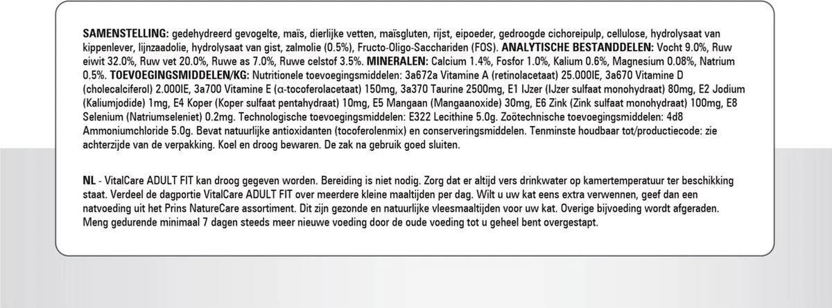 Prins VitalCare Adult Fit 4 Kg - Kat 4 Prins VitalCare Adult Fit 4 Kg - Kat - Afbeelding 4