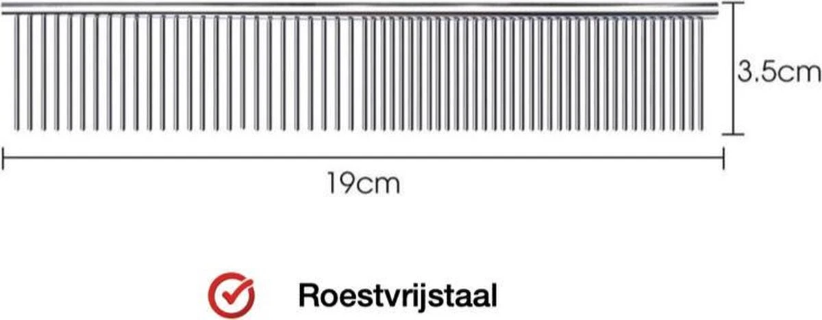 Merkloos Anti-Klit- Kam - Haarverwijderaar Voor Huisdieren - Pijnloos - Roestvrijstaal - Huisdiervriendelijk 7 Merkloos Anti-Klit- Kam - Haarverwijderaar Voor Huisdieren - Pijnloos - Roestvrijstaal - Huisdiervriendelijk - Afbeelding 7