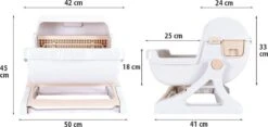 Eyzo Zelfreinigende Kattenbak Roze - 50x50x46 Cm - Toilet Voor Katten -Dieren Product Winkel 1200x566