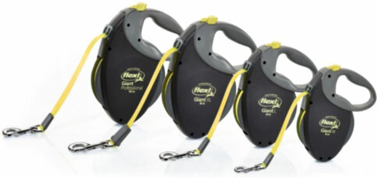 Flexi Giant Tape - Hondenriem - Zwart/Geel - XL - 8 M - (<50 Kg) 11 Flexi Giant Tape - Hondenriem - Zwart/Geel - XL - 8 M - (<50 Kg) - Afbeelding 11