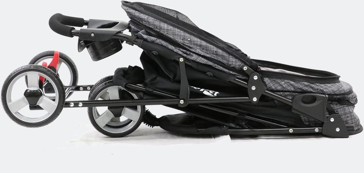 InnoPet Avenue Blended Grey - Hondenbuggy - Incl. Regenhoes - 97x44x97cm 4 InnoPet Avenue Blended Grey - Hondenbuggy - Incl. Regenhoes - 97x44x97cm - Afbeelding 4