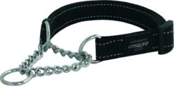 Rogz Utility Sliphalsband Ketting Zwart - - 45-70x2.5 Cm