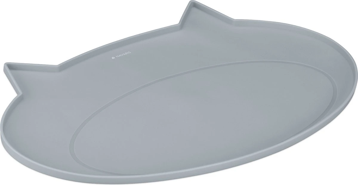 Navaris Siliconen Voederbakmat Voor Katten - Waterdichte Anti-slip Mat Voor Voerbak En Waterbak - 50x32 Cm - In Grijs Kattendesign 4 Navaris Siliconen Voederbakmat Voor Katten - Waterdichte Anti-slip Mat Voor Voerbak En Waterbak - 50x32 Cm - In Grijs Kattendesign - Afbeelding 4