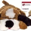 Snuggle Puppy Bruin/ Wit - Met Warmtebron En Hartslag Smart Pet Love