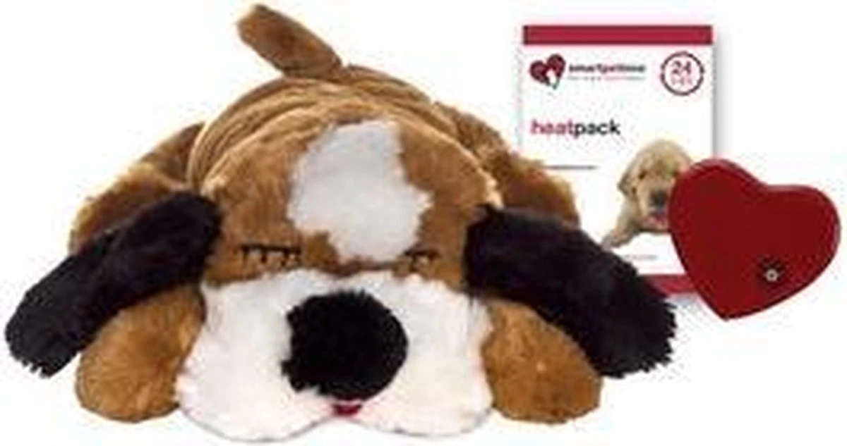 Snuggle Puppy Bruin/ Wit - Met Warmtebron En Hartslag Smart Pet Love 2 Snuggle Puppy Bruin/ Wit - Met Warmtebron En Hartslag Smart Pet Love - Afbeelding 2