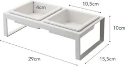 Yamazaki Tower Dierenvoerbakjes - Wit -Dieren Product Winkel 1200x636 1