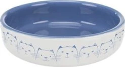 Trixie Voerbak / Drinkbak Kat Platte Neus Lichtblauw / Wit (300 ML 15 CM)