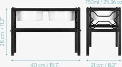 Navaris Verhoogde Voerbakset Met Standaard - 2 Keramische Voerbakken In Metalen Houder - 28 Cm Hoog - Voor Middelgrote En Grote Honden 9 Navaris Verhoogde Voerbakset Met Standaard - 2 Keramische Voerbakken In Metalen Houder - 28 Cm Hoog - Voor Middelgrote En Grote Honden -Dieren Product Winkel 1200x654 3