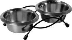 Adori Kat Standaard Met 2 Rvs Voerbakken - Voerbak - 30 X 15 X 8cm