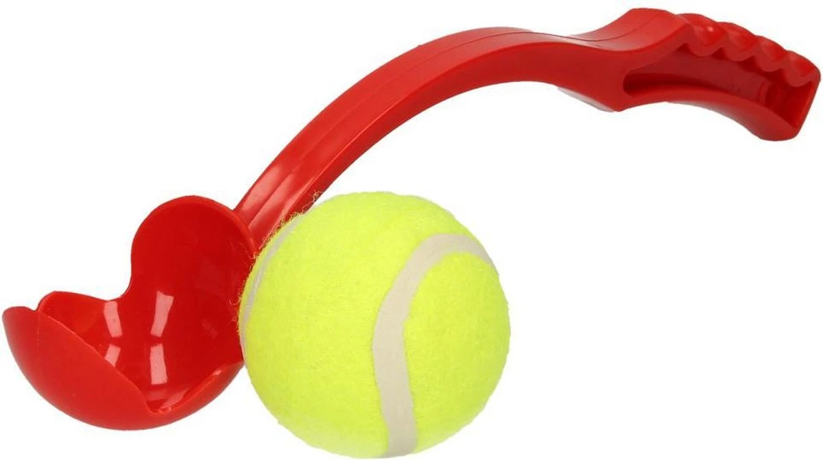 Benson Rode Honden Ballenwerper Met Ergonomische Handgreep – Inclusief Tennisbal – 38cm – Rood | Balwerper Voor Hond | Bal Werpen | Apporteer Speelgoed | Hondenspeelgoed 3 Benson Rode Honden Ballenwerper Met Ergonomische Handgreep – Inclusief Tennisbal – 38cm – Rood | Balwerper Voor Hond | Bal Werpen | Apporteer Speelgoed | Hondenspeelgoed - Afbeelding 3
