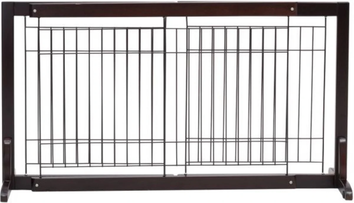 Hondenhek - Traphekje Hond - Traphekje Zonder Boren - Traphekje - BxH 161-97 X 53 Cm - Koffiebruin 4 Hondenhek - Traphekje Hond - Traphekje Zonder Boren - Traphekje - BxH 161-97 X 53 Cm - Koffiebruin - Afbeelding 4