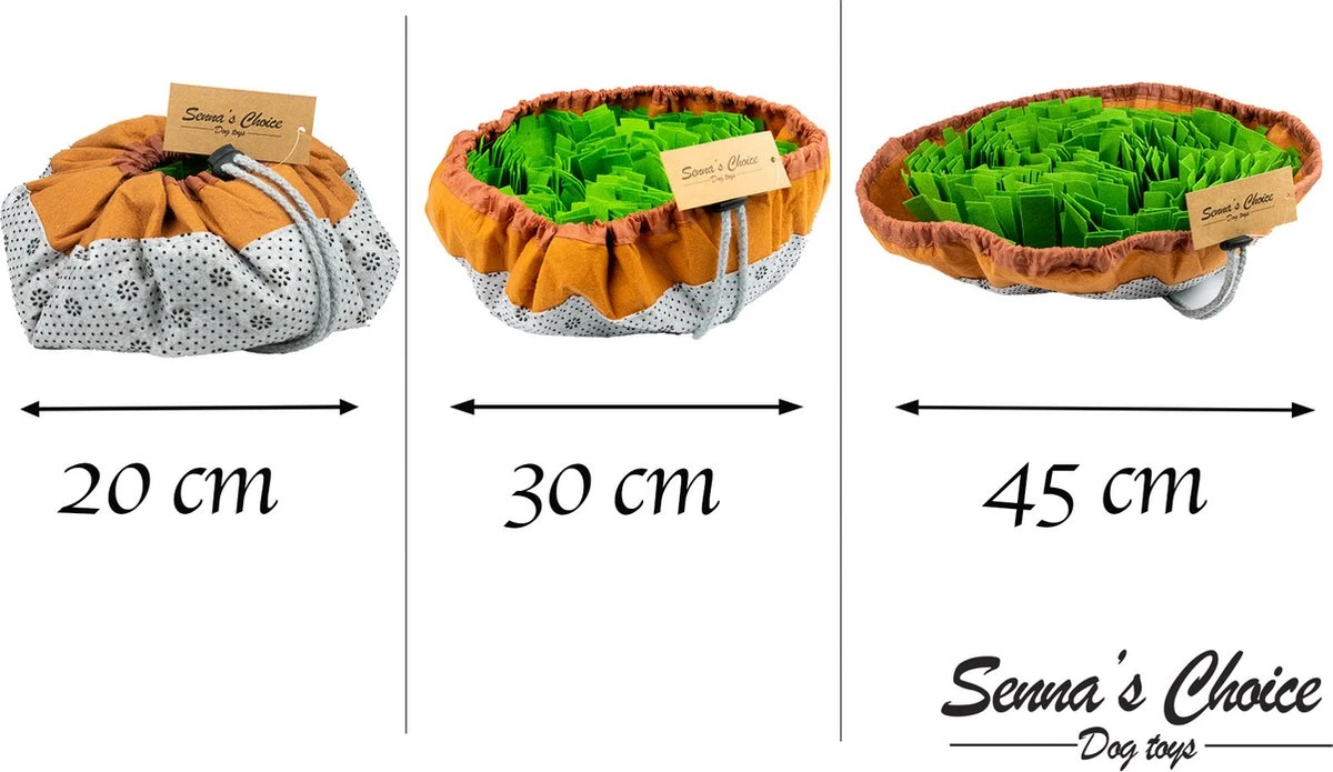 Senna's Choice® - XL Snuffelmat Groen/Bruin - Hondenspeelgoed - Antischrok - 45 Cm - Voerbak - Denkspelletje 2 Senna's Choice® - XL Snuffelmat Groen/Bruin - Hondenspeelgoed - Antischrok - 45 Cm - Voerbak - Denkspelletje - Afbeelding 2