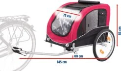 Trixie Hondenfietskar Zwart / Rood - 80X75X86 CM -Dieren Product Winkel 1200x703