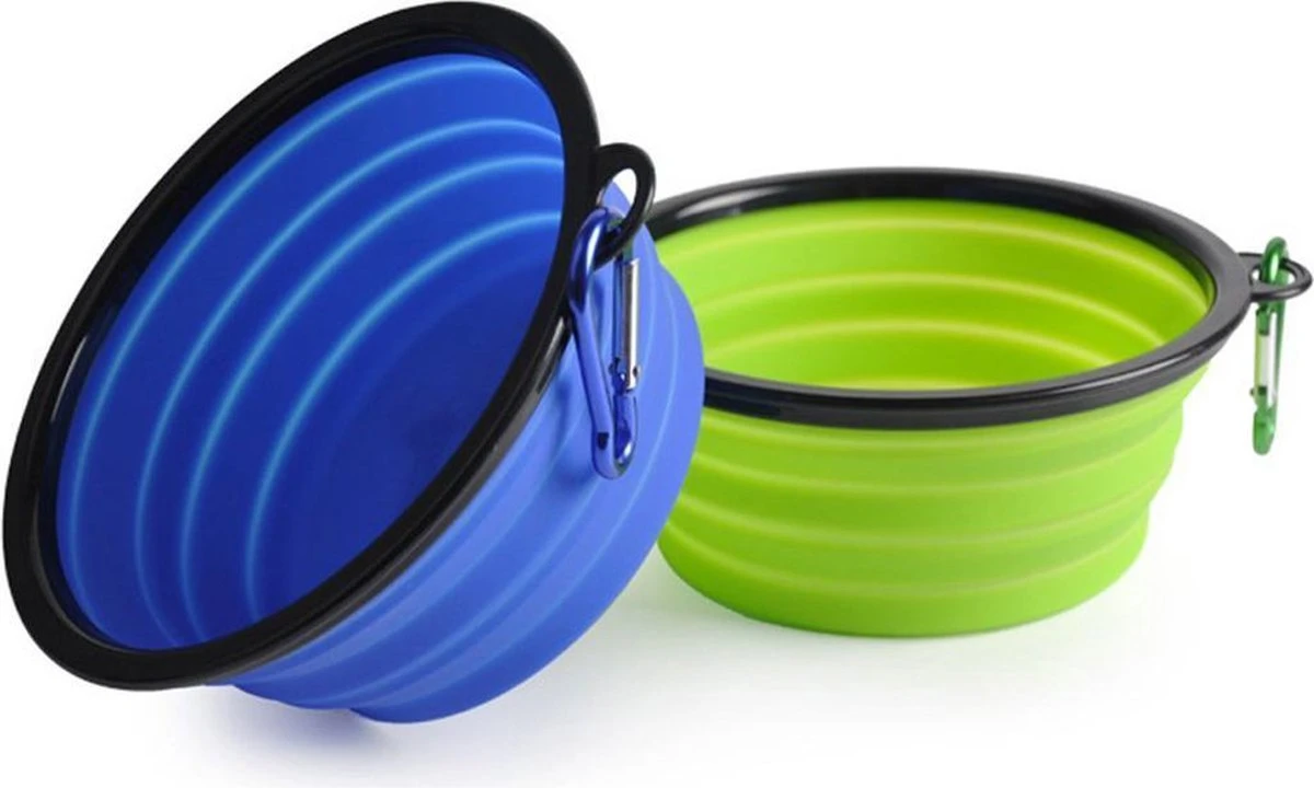 Merkloos 2x Opvouwbare Drinkbak/voerbak Voor Kleine Honden - 13 X 5,5 Cm - Siliconen Inklapbare Voerbak Hond 1 Merkloos 2x Opvouwbare Drinkbak/voerbak Voor Kleine Honden - 13 X 5,5 Cm - Siliconen Inklapbare Voerbak Hond