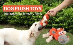 Merkloos Hondenknuffel - Interactief Piepspeelgoed Voor Honden - Teddy - Stoer Hondenkauwspeelgoed - Met Katoenen Materiaal En Gekreukt Papier - Hondenspeelgoed Voor Grote En Kleine Honden -Dieren Product Winkel 1200x742 7