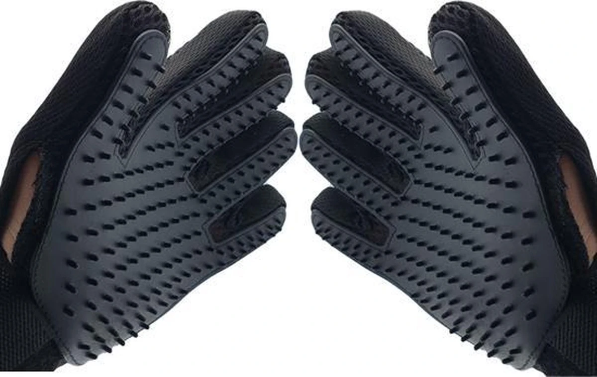 Borstel Voor Huisdieren - 2 Stuks LINKS + RECHTS - Voor Elke Vacht - Silicone - Vachtborstel - Borstel Handschoen - Zwart- ODaani 1 Borstel Voor Huisdieren - 2 Stuks LINKS + RECHTS - Voor Elke Vacht - Silicone - Vachtborstel - Borstel Handschoen - Zwart- ODaani