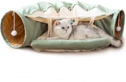 Pishoo® Kattentunnel - Speeltunnel Kat - Kattenspeeltjes - Kattenmand - Kattenhuis - Lichtgroen -Dieren Product Winkel 1200x783 3
