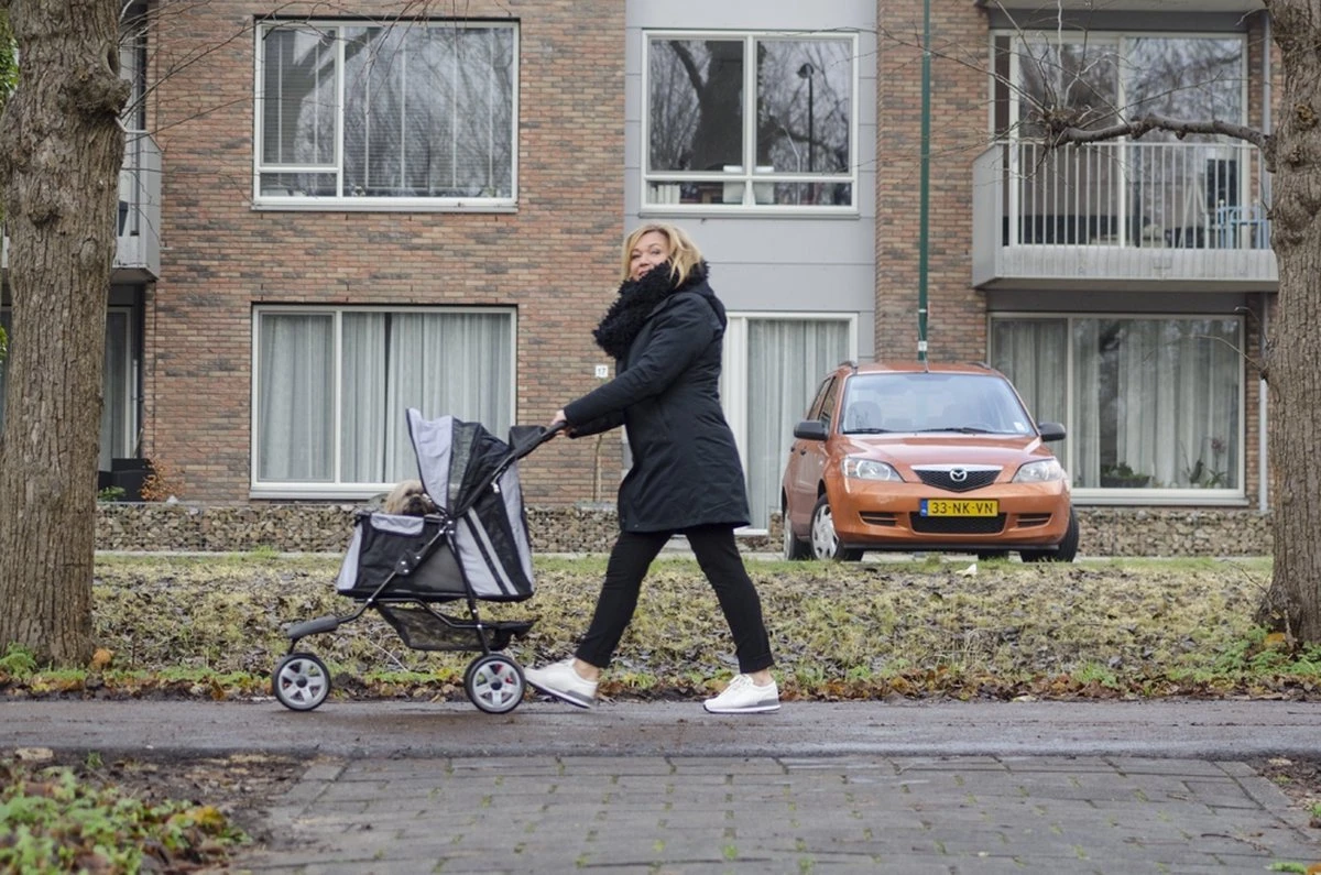 InnoPet All Terrain - Hondenbuggy - Zwart/Zilver - 85x52x96cm 6 InnoPet All Terrain - Hondenbuggy - Zwart/Zilver - 85x52x96cm - Afbeelding 6