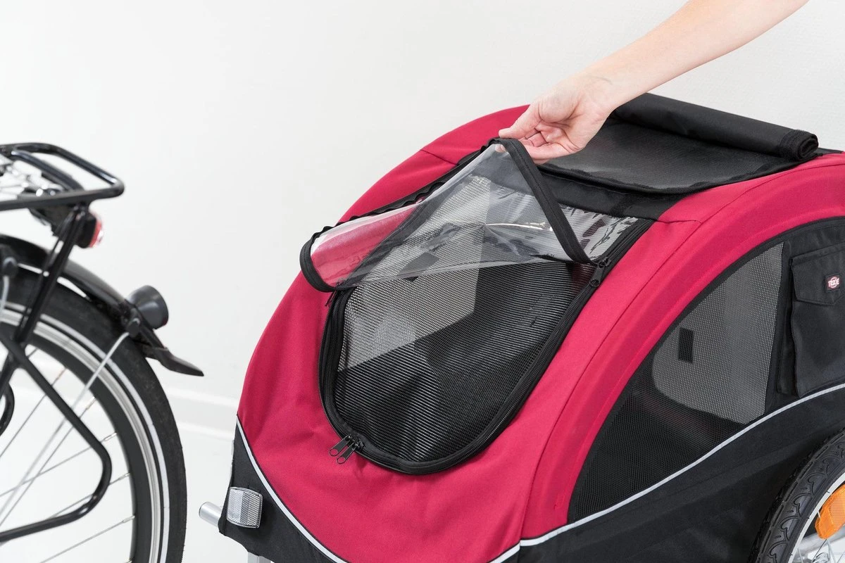 Trixie Hondenfietskar Zwart / Rood - 75X63X68 CM 10 Trixie Hondenfietskar Zwart / Rood - 75X63X68 CM - Afbeelding 10