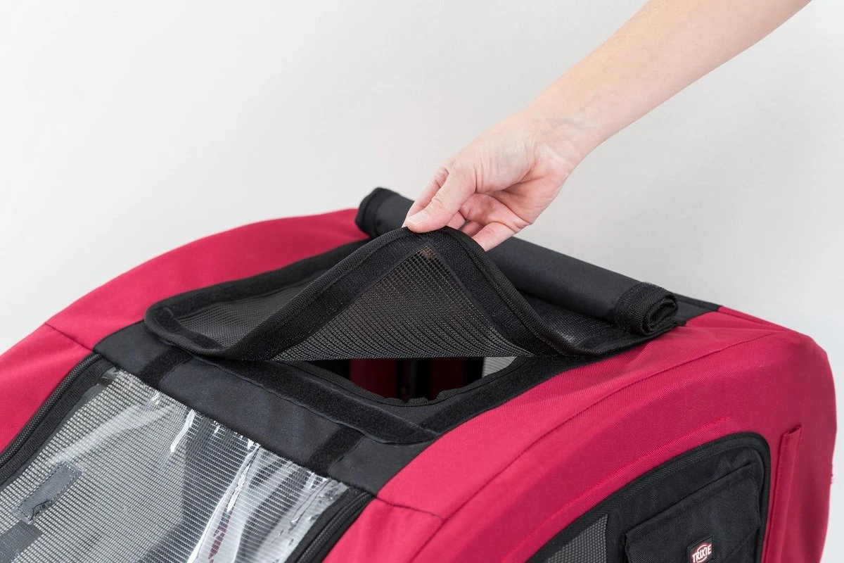 Trixie Hondenfietskar Zwart / Rood - 75X63X68 CM 9 Trixie Hondenfietskar Zwart / Rood - 75X63X68 CM - Afbeelding 9