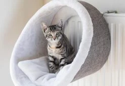 Trixie Radiator Hangmat Iglo - Wit/Grijs 34 X 38 X 38 Cm -Dieren Product Winkel 1200x825