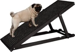 Holtaz - Hondentrap / Loopplank Voor Honden / Katten - In Hoogte Verstelbaar - (LxBxH) 104 Cm X 35,5 Cm X Hoogste Hoogte 55 Cm
