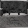 Velvet Silver - Autostoel Voor Hond - 47x42cm - Orthopedisch Kussen - Hondenmand Auto - Wasbaar - Handgemaakt