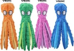 VEDIC® - Octopus Blauw Honden Knuffel - Piepspeelgoed - Geen Vulling - 32CM -Dieren Product Winkel 1200x835 8