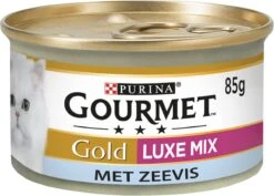 Gourmet Gold Luxe Mix - Kattenvoer Natvoer - Zeevis & Spinazie - 24 X 85 Gr