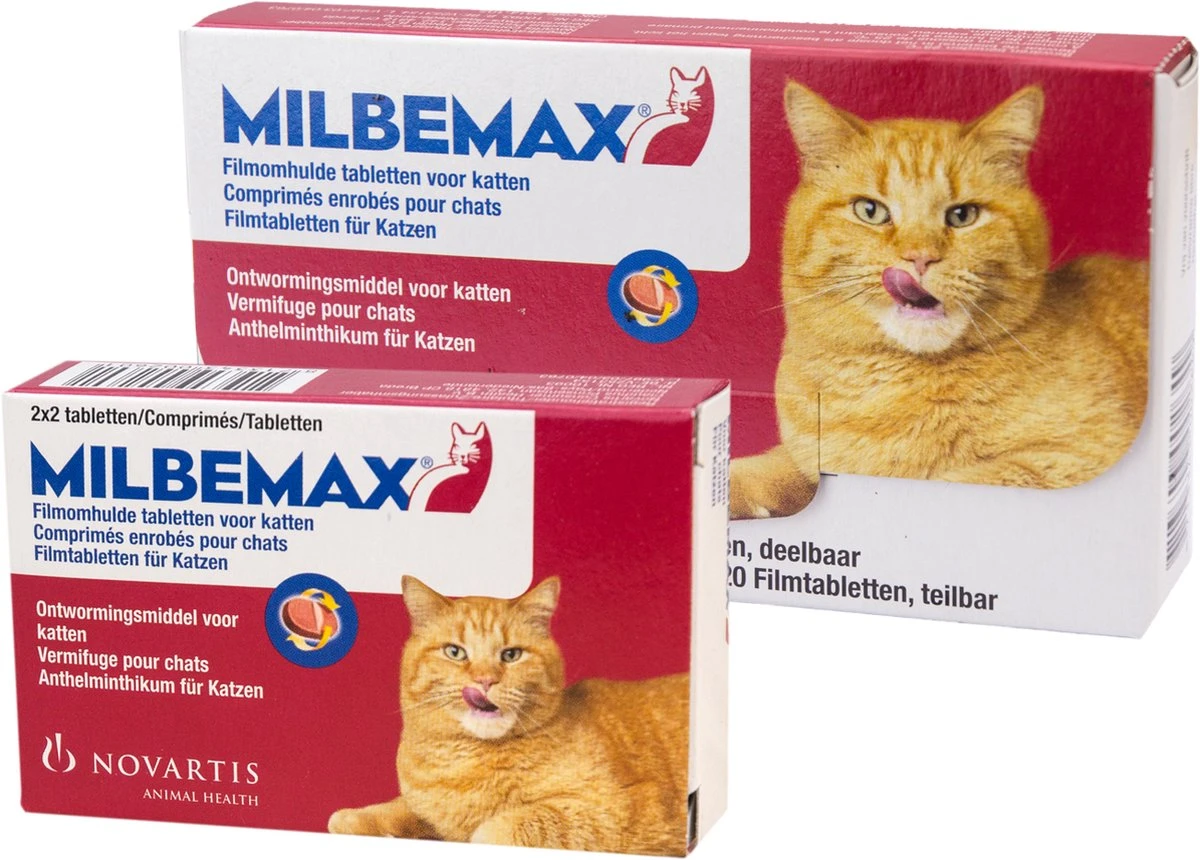 Milbemax Ontworming Tabletten Grote Kat 2 - 12 Kg 2 X 2 Tabletten 4 Milbemax Ontworming Tabletten Grote Kat 2 - 12 Kg 2 X 2 Tabletten - Afbeelding 4