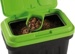 Maelson Dry Box - Voedselcontainer Zwart Groen Met Bijgeleverd Schepje - Bewaarbox In 4 Maten Van 7,5 Kg Tot 20 Kg - Maelson Dry Box 3 Zonder Schepje -Dieren Product Winkel 1200x869 3