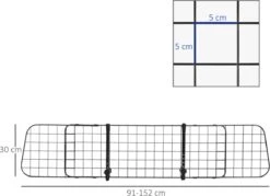 Zenzee - Hondenrek Auto - Hondenrek - Autorek Hond - Bagagerek - Verstelbaar- B91-145cm/H30 Cm- Zwart -Dieren Product Winkel 1200x870 4