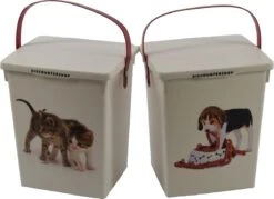 2 Stuks Voedselcontainer Kattenbak En Hondenbak-4liter - Kattencontainer - Katten- Honden -Dierenvoederbox -Dieren Product Winkel 1200x872 4